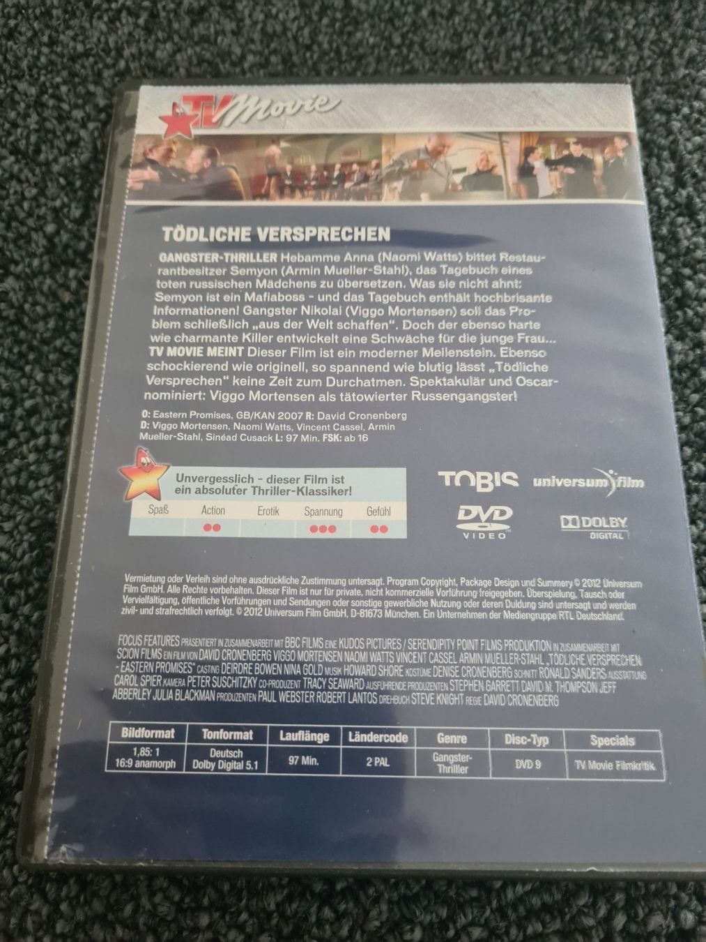 Tutti i DVDs: TÖDLICHE VERSPRECHEN(7580) – Usato da Ruswil venduto da Ruck.Zuck. 1