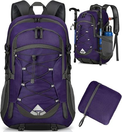 Wanderrucksack | Reiserucksack | 40L Rucksack faltbar Lila