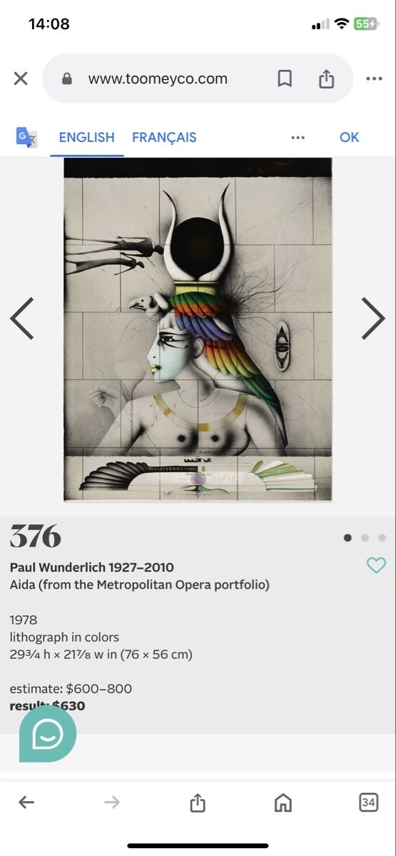 Grafica & Litografie: Lithographie signée Paul Wunderlich Aida 1978 – Nuovo (secondo la descrizione) da Courgenay venduto da Bruynzeel 4