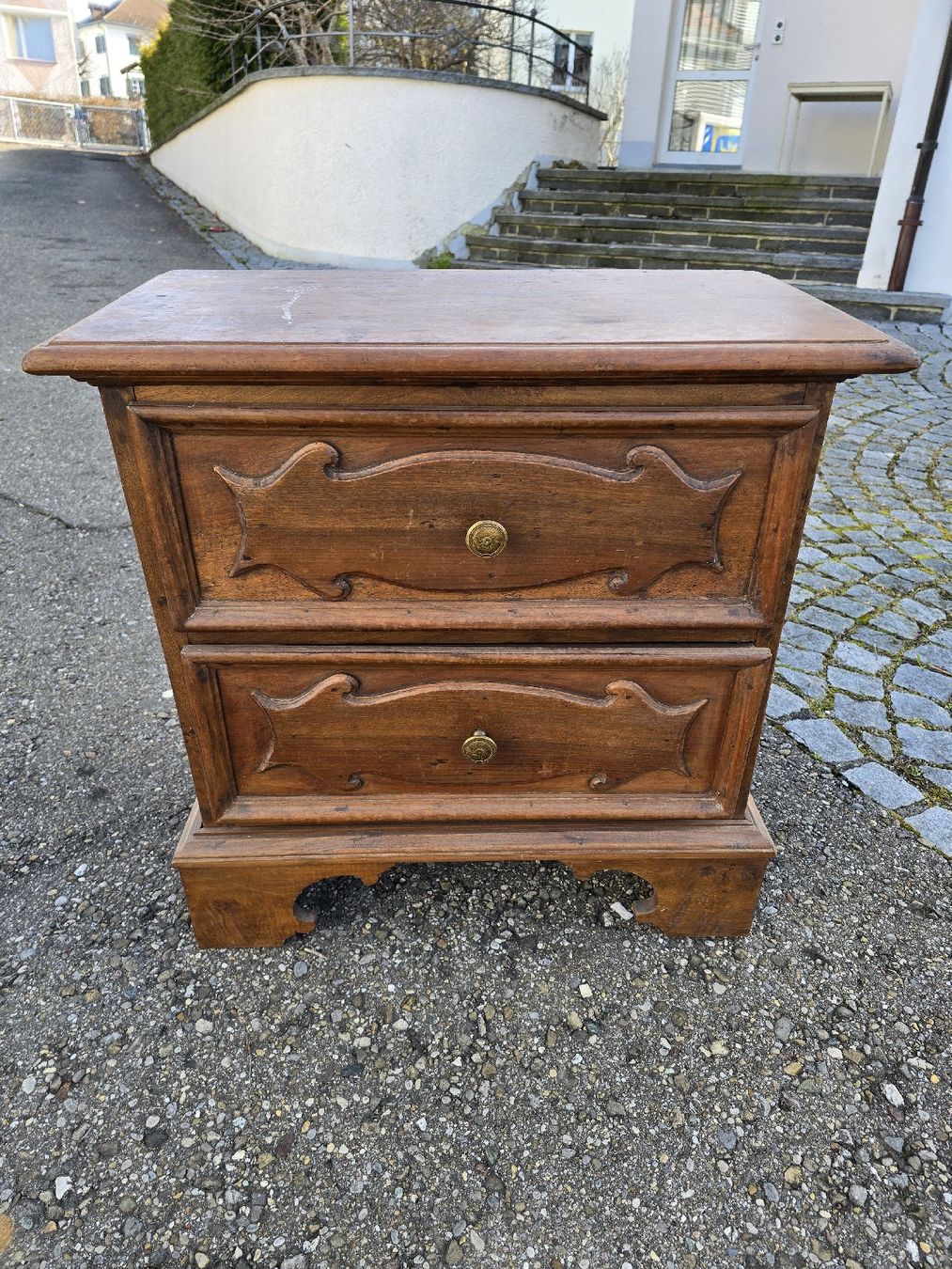 Cassettiere: Antike Holzkommode, 2 Schubladen, Vintage Stilmöbel – Usato da Mettlen venduto da elios0888