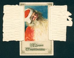Mechanische-AK Versteckter Weihnachtsman