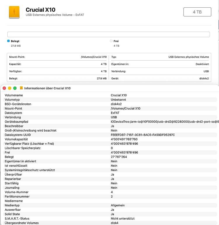 Crucial Dischi rigidi: Crucial X10 Pro 4TB externe SSD – Usato da Winterthur venduto da Zimtsternrider3000 2