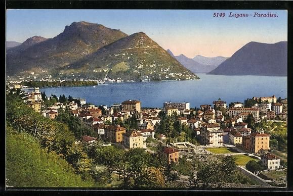 Ansichtskarten: AK Lugano-Paradiso, Teilansicht – Gebraucht aus Berlin von bartko-reher