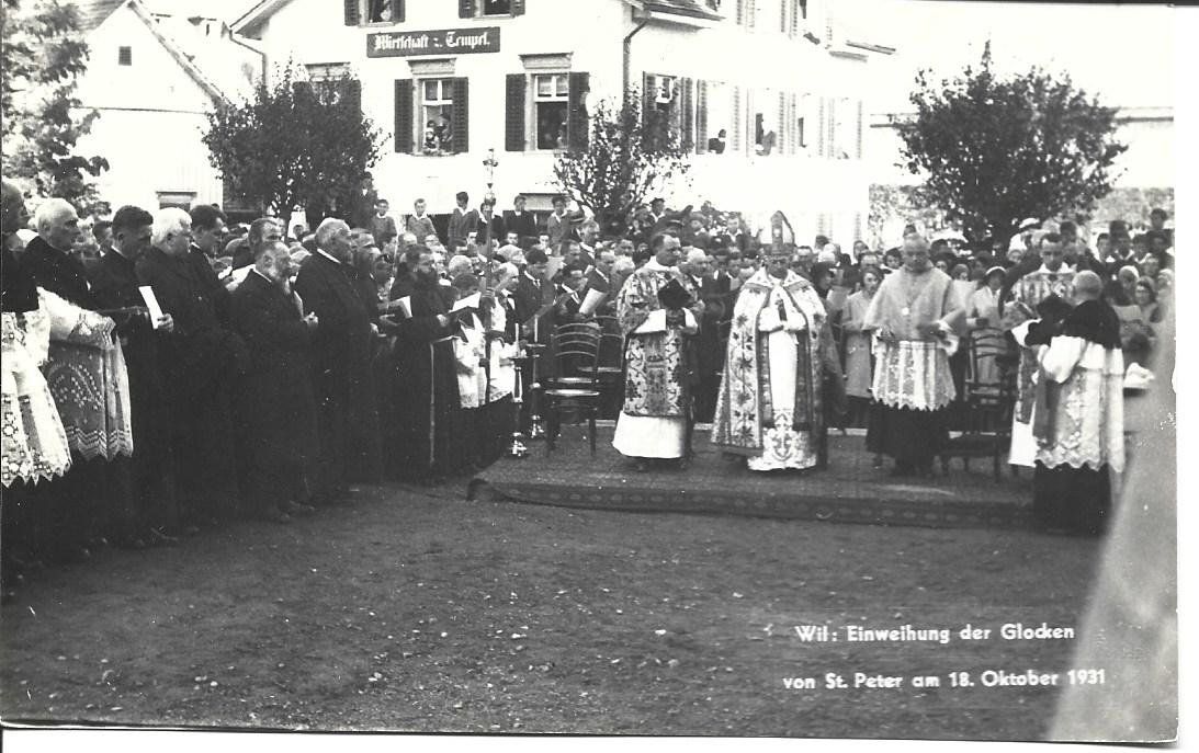 Cartoline postali: AK Wil  Einweihung der Glocken 1931 – Usato da Appenzell venduto da mai25
