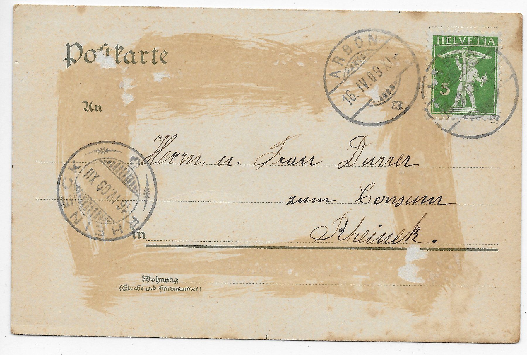 Cartoline postali: Konstanz mit Rheinbrücke um 1907 – Usato da Hefenhofen venduto da Richsalz 1