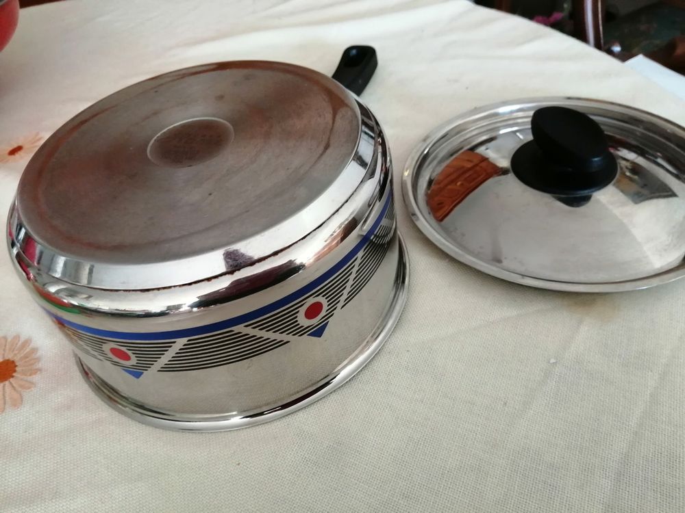 Pot à Fondue MCM Sigg Suisse - Cuivre Inox 18/8, Avec Réchaud, Sans Ustensiles