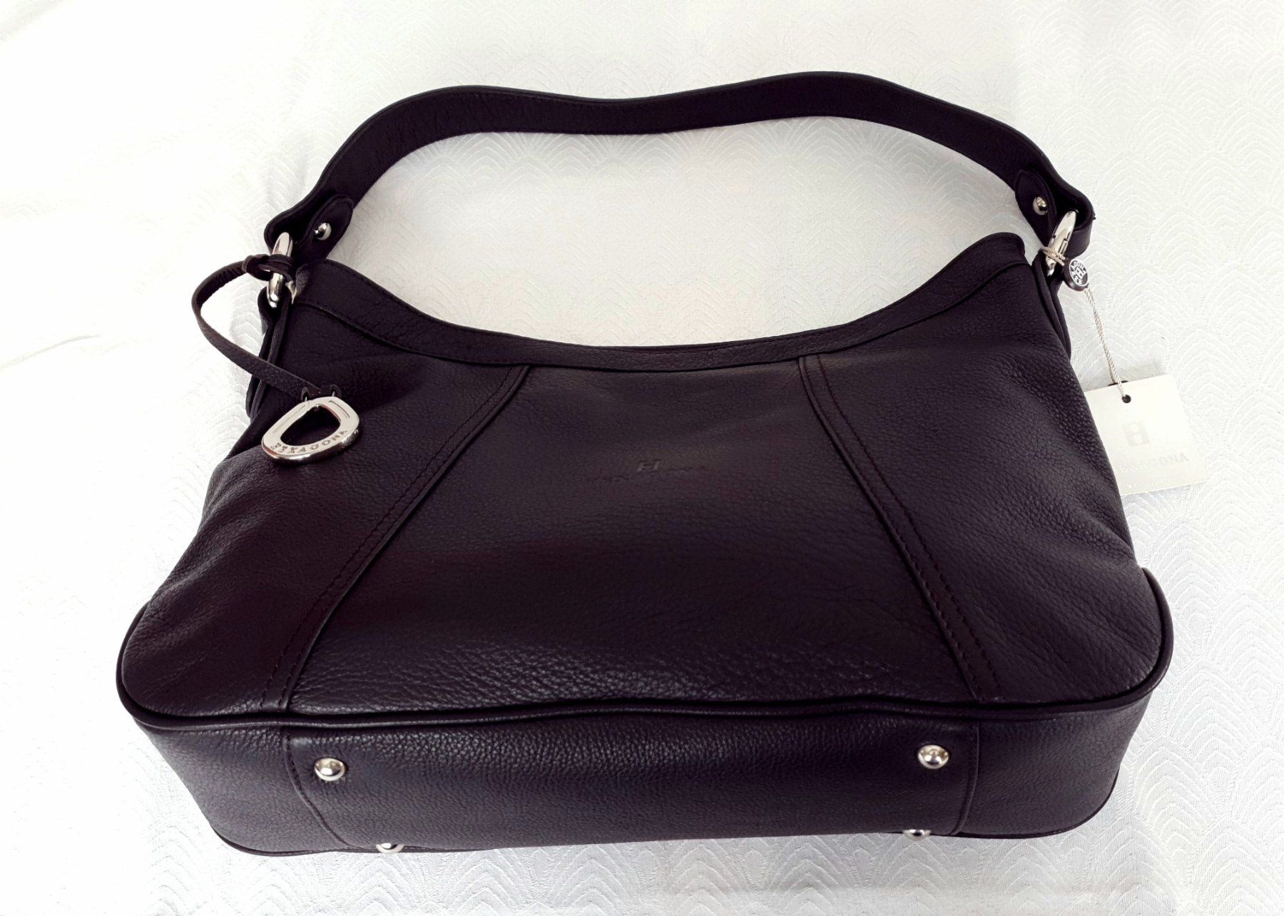 Borse da donna: Dunkelbraunes Echtleder Schultertasche - NEU – Nuovo e nell'imballaggio originale da Uetikon am See venduto da Kakao2 3
