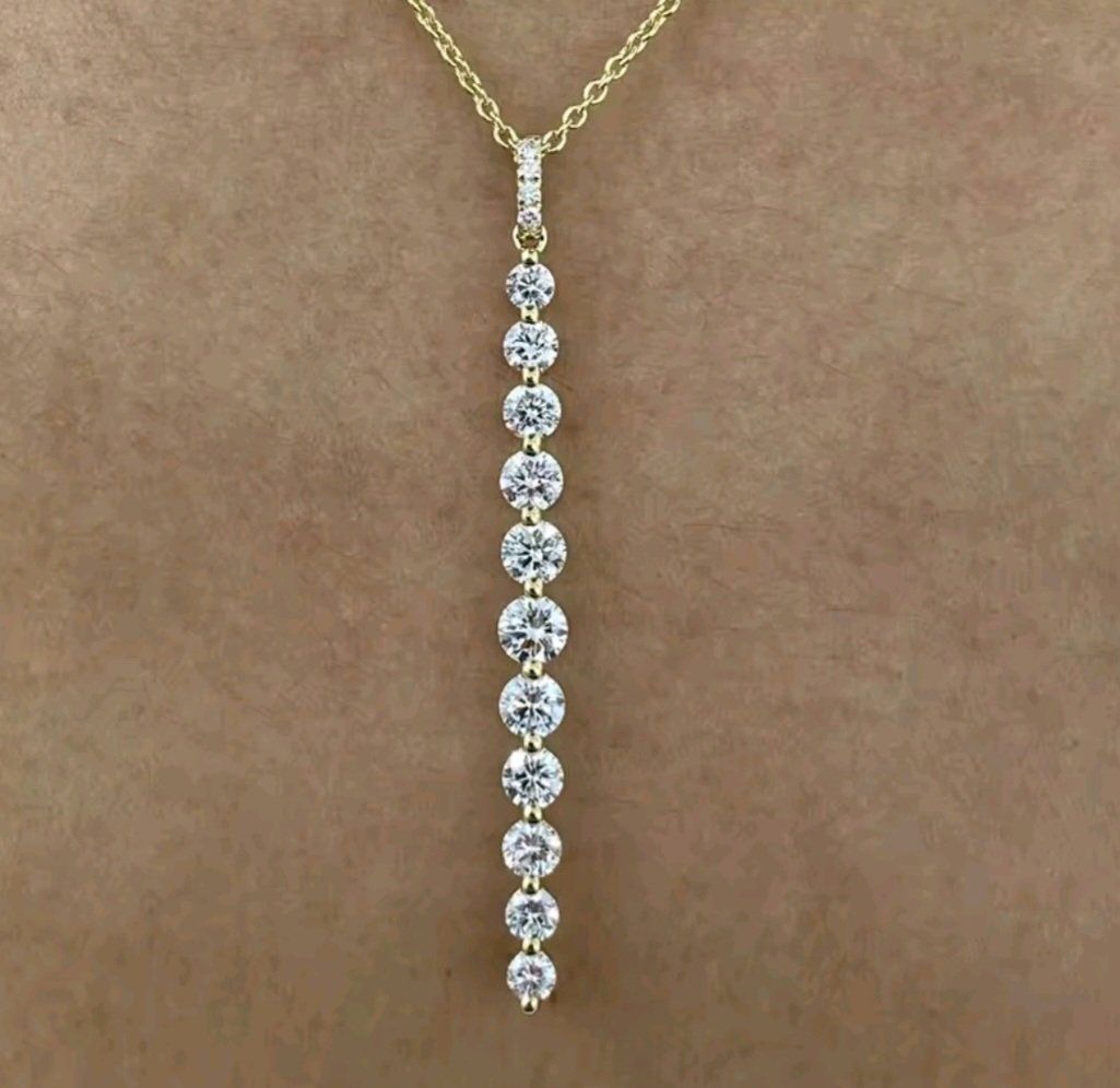 Ketten: Collier argent avec diamants de moissanite certifiés – Neu und originalverpackt aus Reconvilier von Tsma67