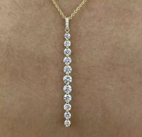Collier argent avec diamants de moissanite certifiés