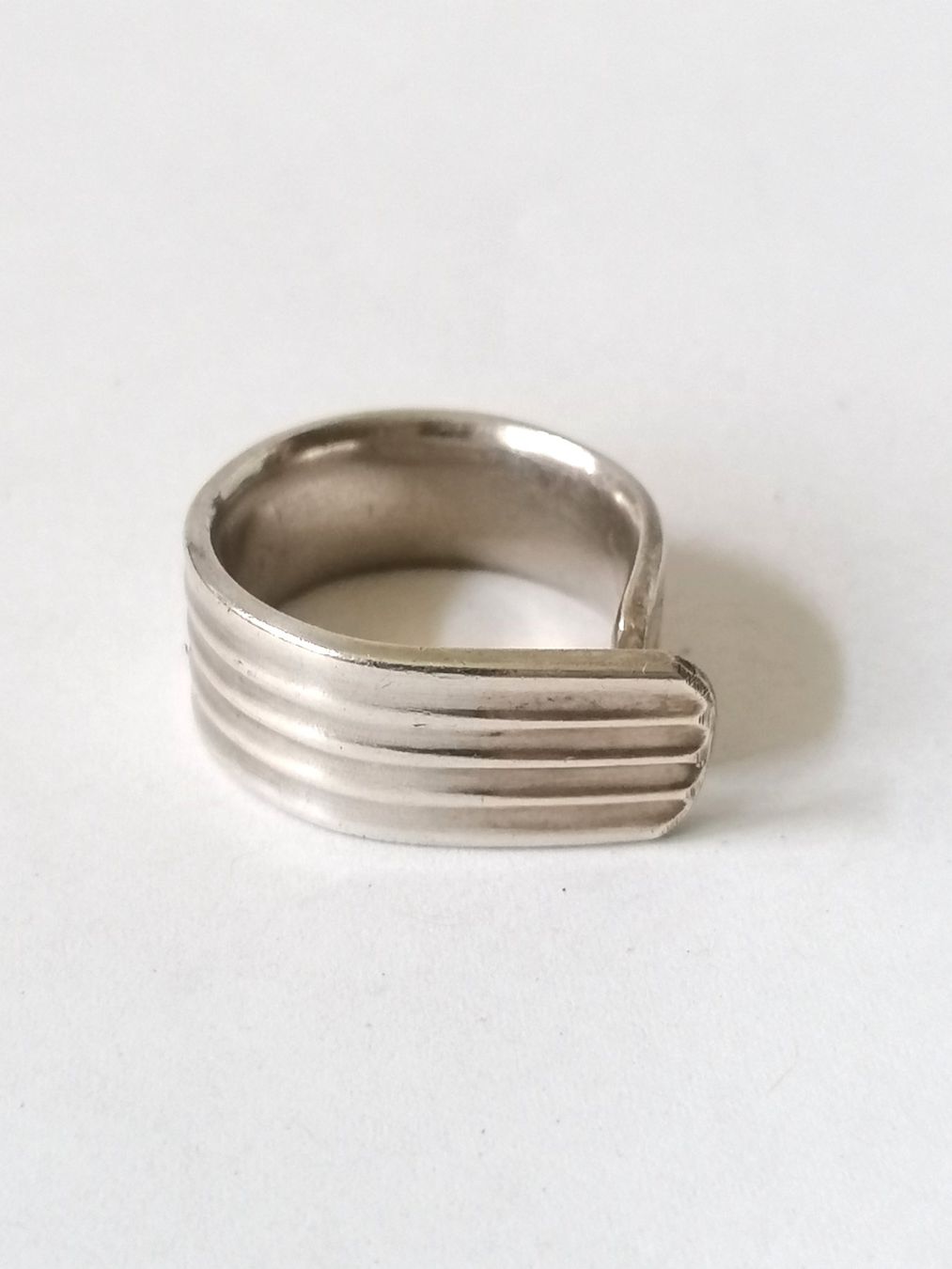 Ringe: Ring aus Silberbesteck, Grösse 59 – Neu (gemäss Beschreibung) aus Suhr von zum1.zum2.und