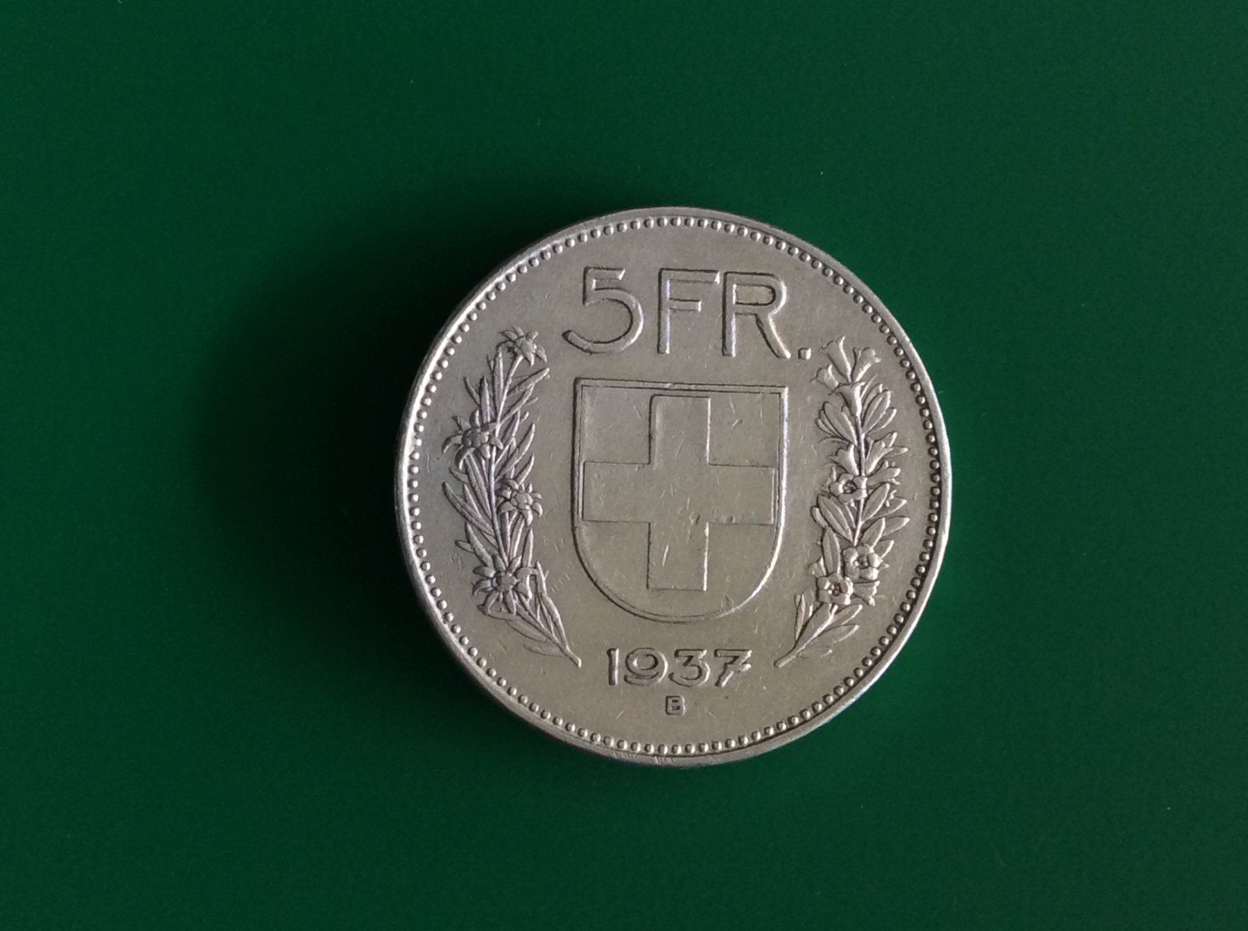 Tutti le monete: 5 francs  1937 Jolie – Usato da Genève venduto da pie_fh2d