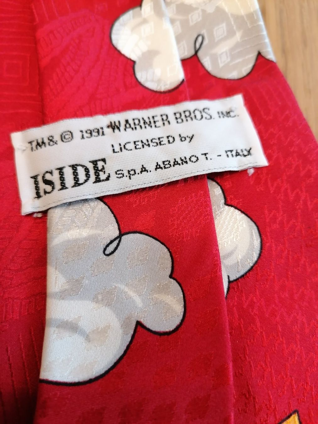Cravatte: Warner Bros, ISIDE, Seide Krawatte 1991 - Nr.97 – Usato da Basel venduto da vintagecollector 3