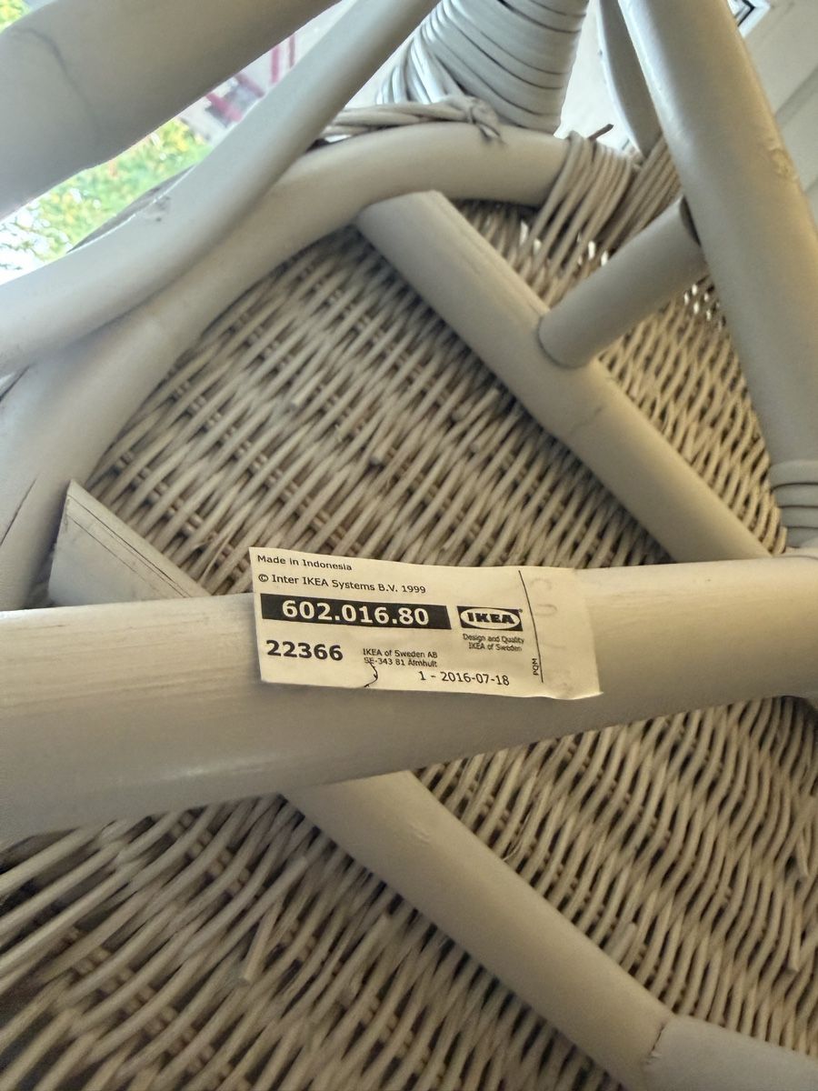Ikea Fauteuils: Korbsessel weiss, Ikea – D'occasion à Winterthur par emm_557p 1