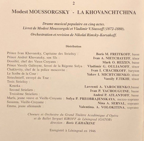 CD: Mussorgsky - La Khovanchtchina – Usato da Grüningen venduto da azulamarillo 2