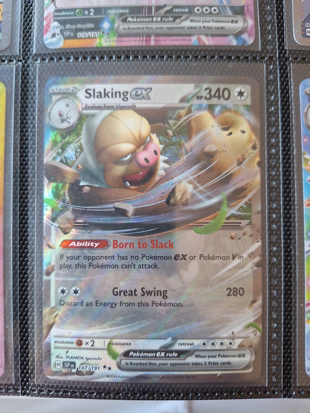 Pokémon Carte collezionabili: Slaking ex - Surging Sparks – Usato da Altstätten SG venduto da GGsGameshop