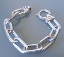 Silber 925 Anker Armband 22 cm / 15 mm