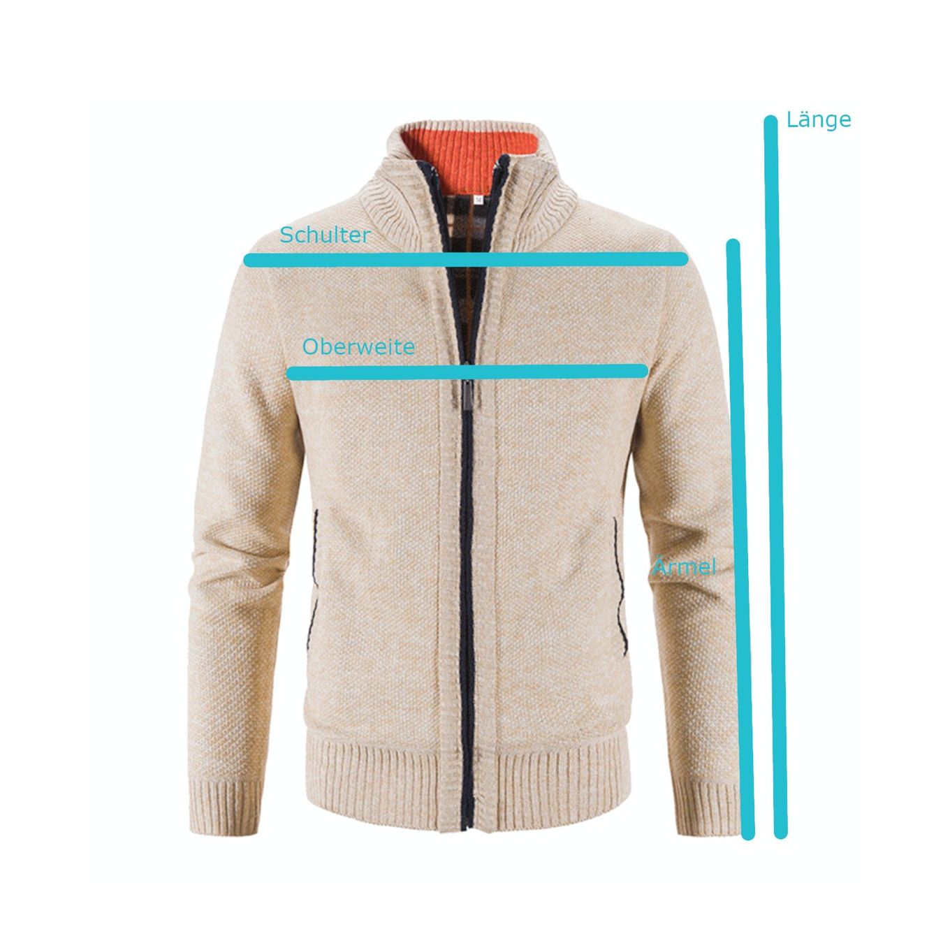 Maglioni & Felpe: XL Herren Strickjacke Strickpullover mit Reisverschluss – Usato da Hundwil venduto da Stallone5 2