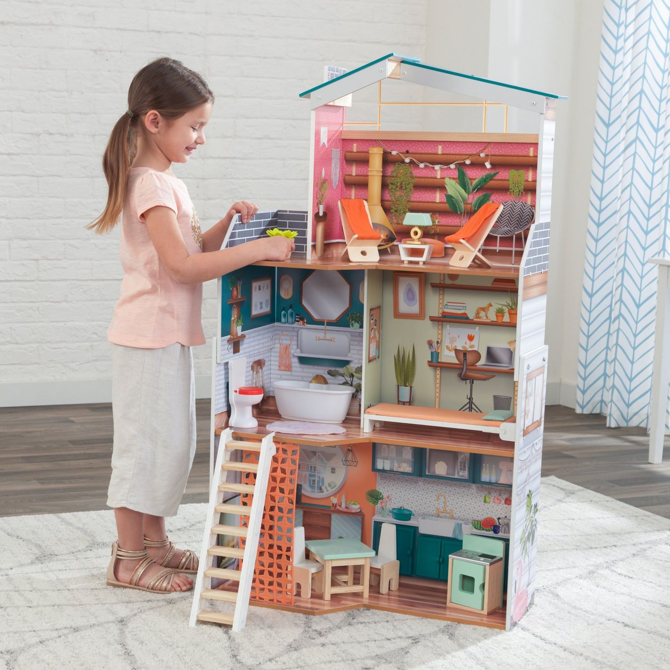 Case e mobili per bambole: Puppenhaus Marlow – Nuovo e nell'imballaggio originale da Erlinsbach venduto da Home-World 1