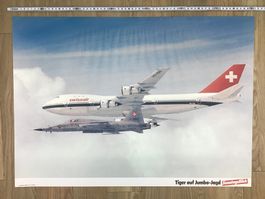 Poster Tiger auf Jumbo-Jagd SonntagsBlick Swissair
