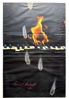 BERNARD AUBERTIN -  Affiche Brûlée. Unterzeichnet von Hand