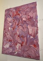 Bild - Abstrakte Malerei Rot Rosa Pink 40cm x 30cm