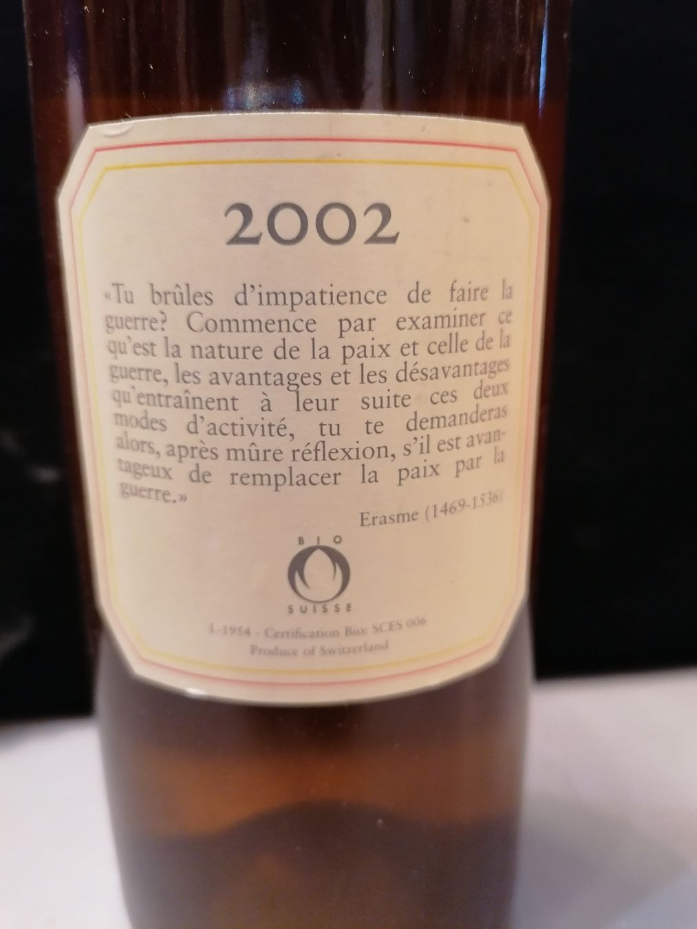 Vino: Vin blanc Les Balisiers Chardonnay 2002 – Nuovo (secondo la descrizione) da Genève venduto da Leboucheoreilles 4