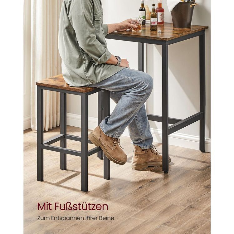 Tavoli: Bartisch mit Barhocker Set Küchentisch klein 60x60 SAPHIR – Nuovo e nell'imballaggio originale da Lachen SZ venduto da MAMORU-MOEBEL 6