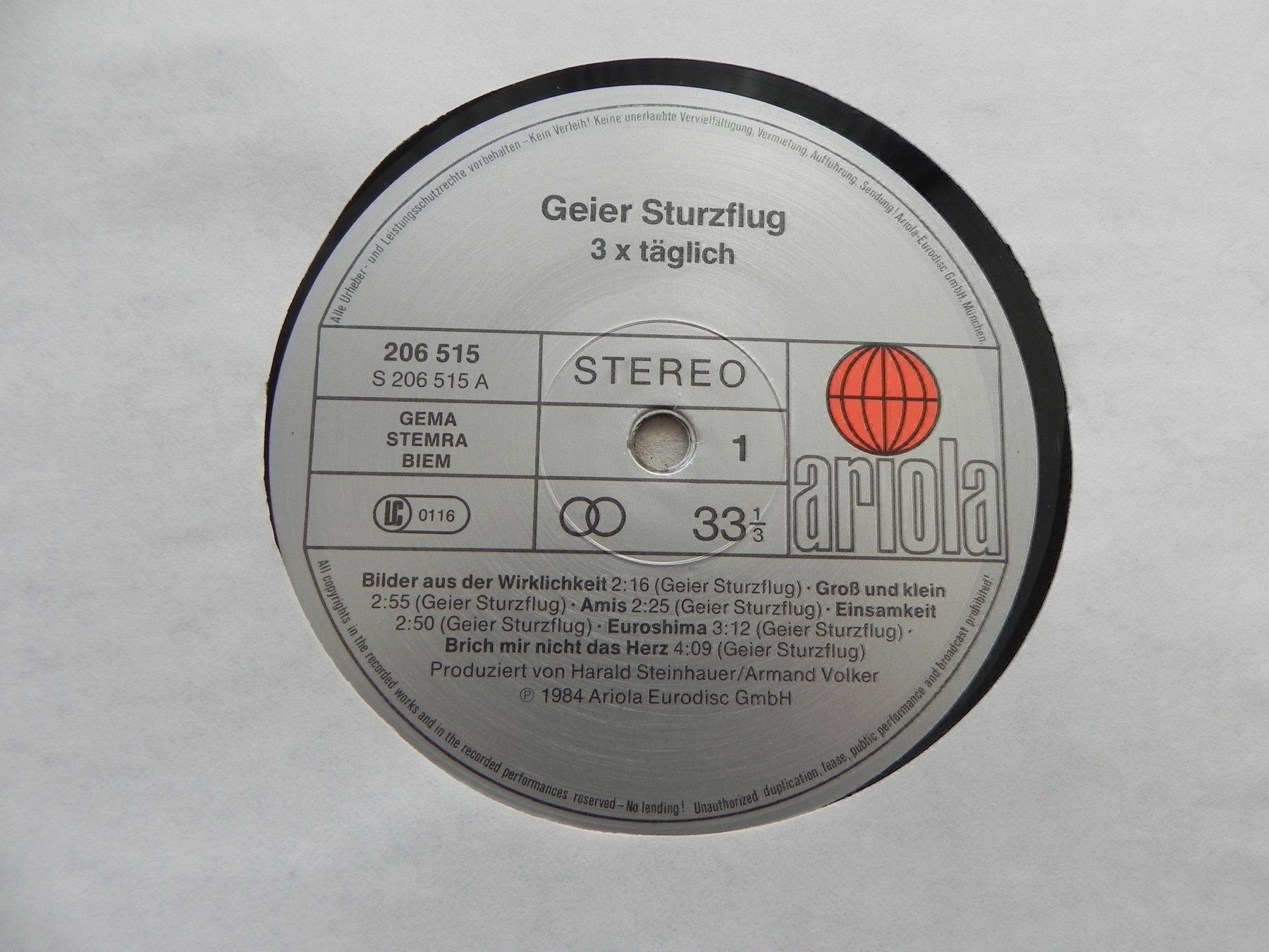 Dischi in vinile: LP Geier Sturzflug 1984 NDW – Usato da Siebnen venduto da krimsie 4