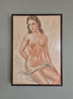 A.Genta "nu" pastel tableau erotique 