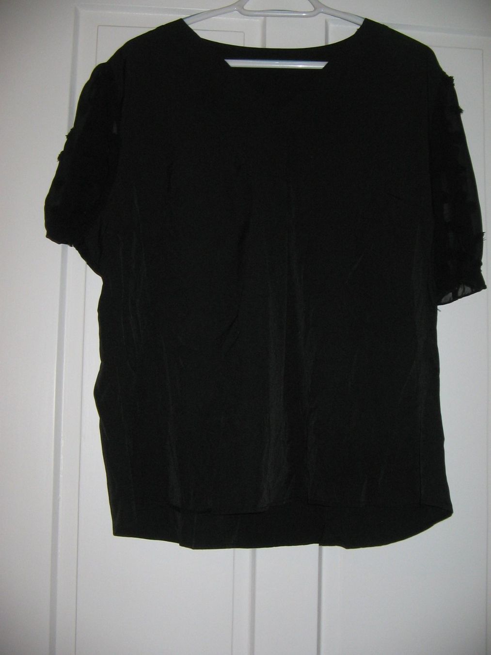 Blusen: Schwarze Kurzarmbluse Grösse 3XL – Gebraucht aus Flamatt von Tattoo18