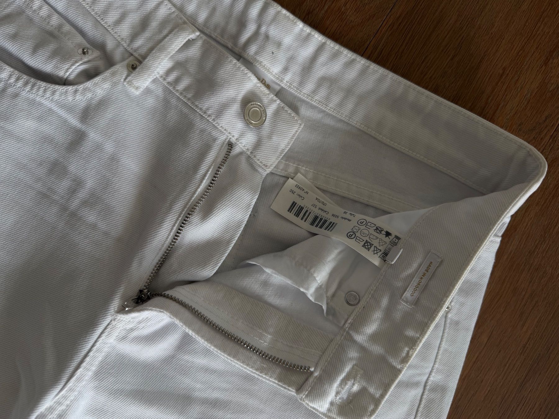 Massimo Dutti Hosen: Massimo Dutti Wide-Leg Jeans weiss – Gebraucht aus Staufen von am_clothing 1