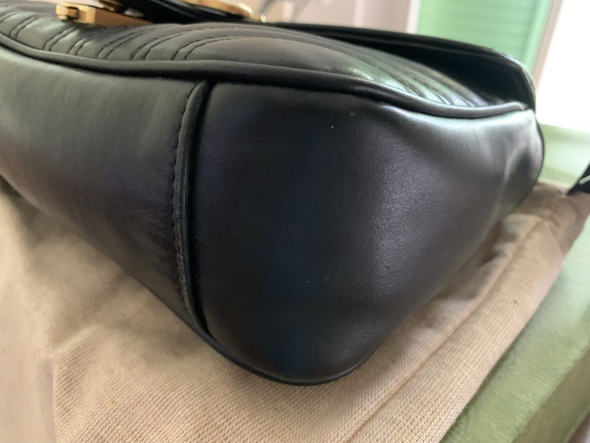 Gucci Borse da donna: Gucci marmont small noir – Usato da Corsier GE venduto da Helene2365 2