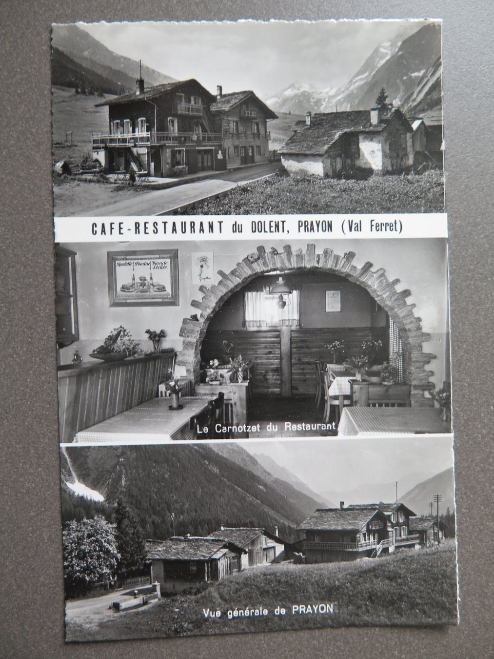 Cartoline postali: PRAYON - VAL FERRET - CAFÉ-RESTAURANT DU DOLENT – Usato da Wittenbach venduto da lipasal