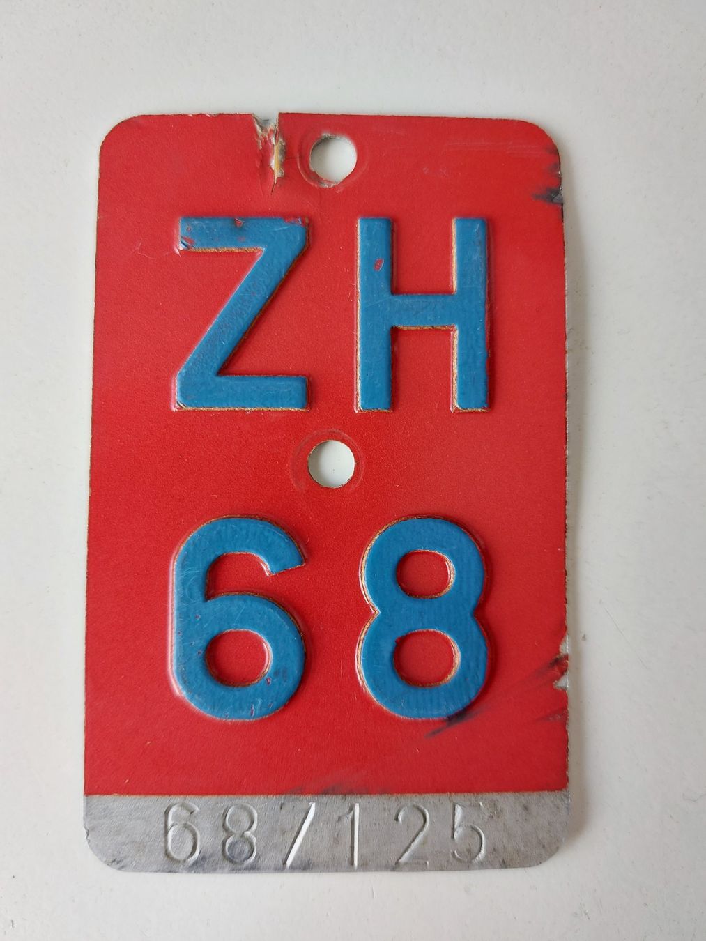 Sachs Insegne: Velonummer ZH 68 plaque Velo – Usato da Schenkon venduto da Uhu007
