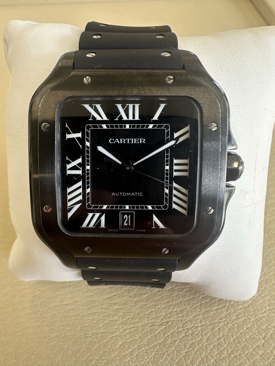 Cartier Orologi: Cartier Santos Black – Usato da Winterthur venduto da senn-ismaili
