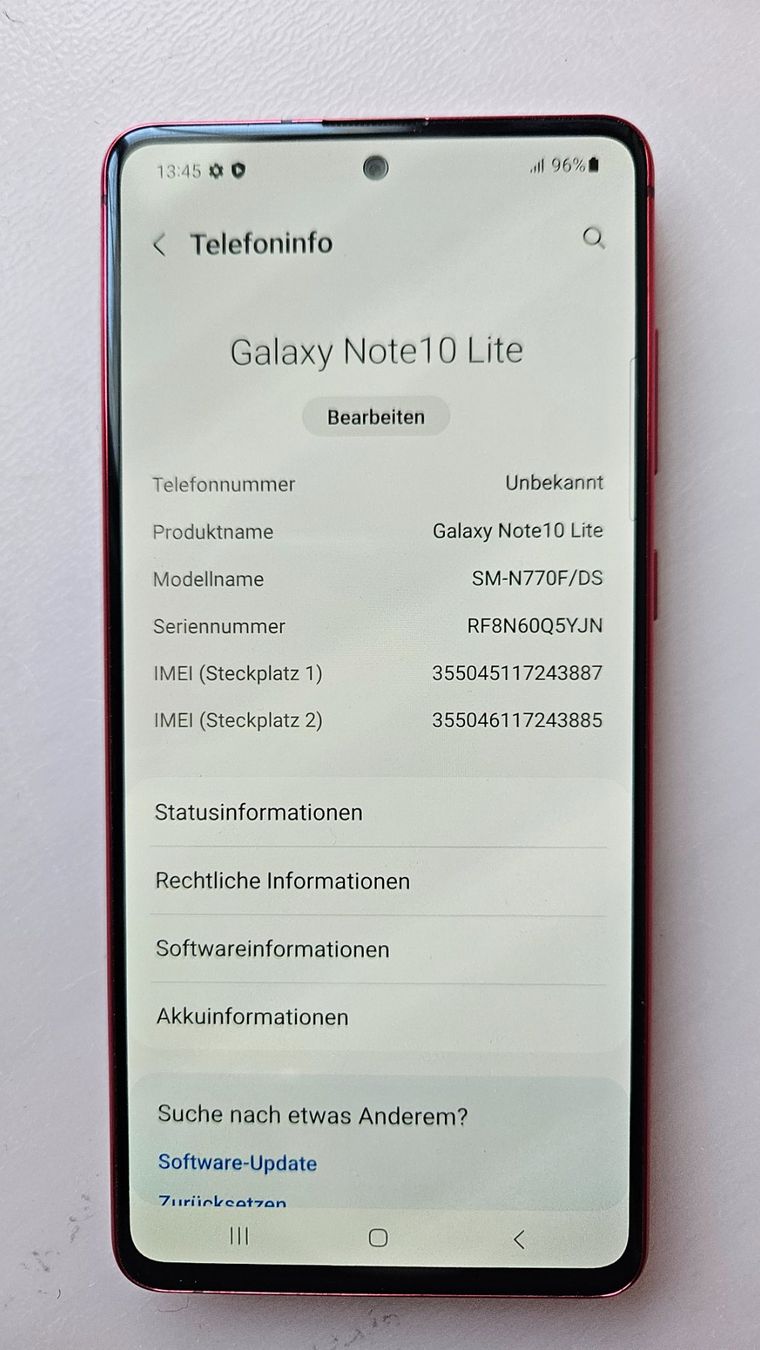 Samsung Telefoni cellulari / Smartphones: Samsung Galaxy Note 10 Lite  Aura Red 128GB – Usato da Boswil venduto da Sunny04 1