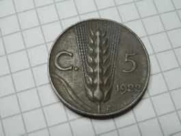 Italien 5 Centesimi, 1922