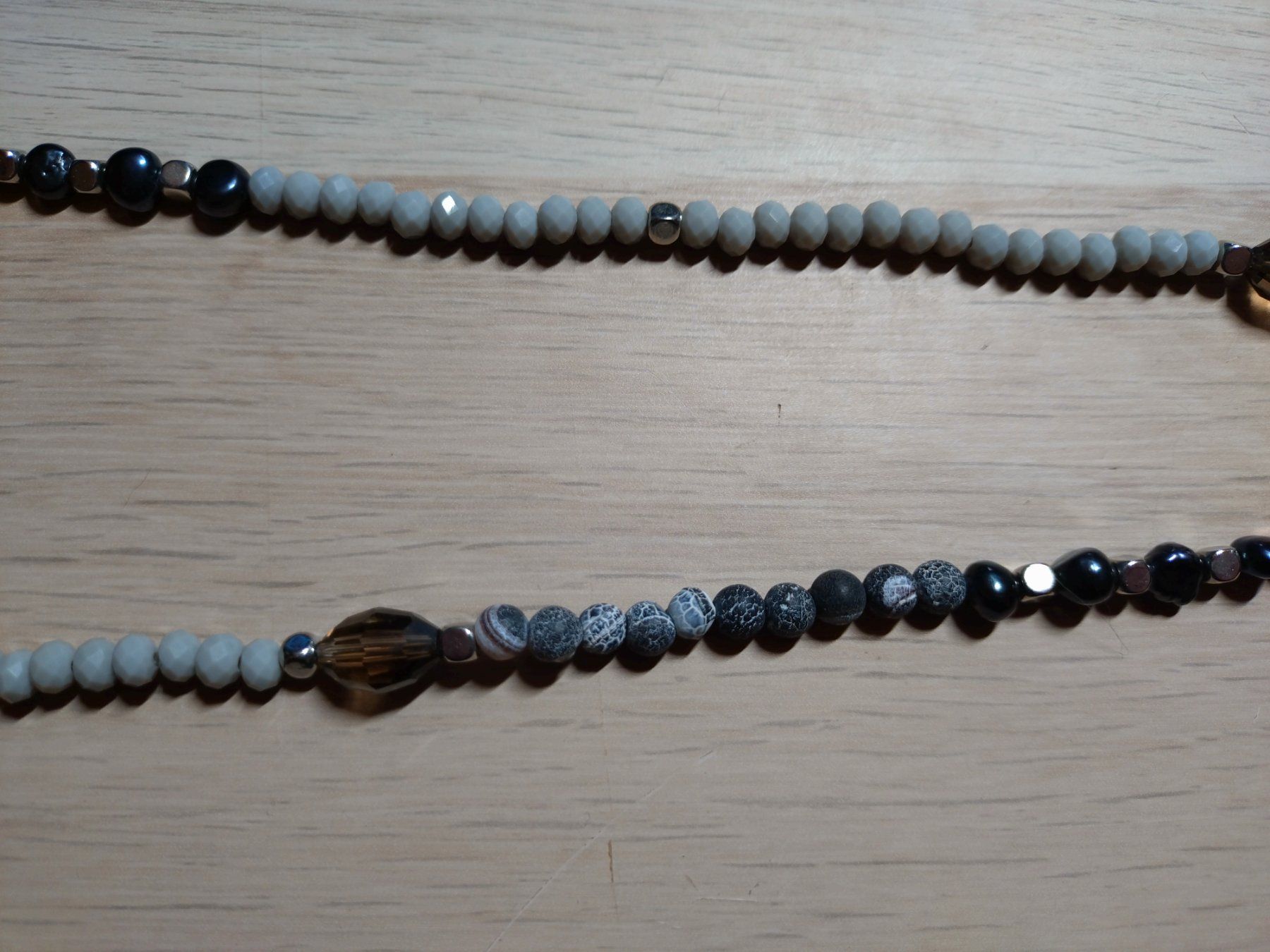 Catenine: Glasperlenkette Kunstperle Grau – Usato da Baar venduto da sve_6nbd 2
