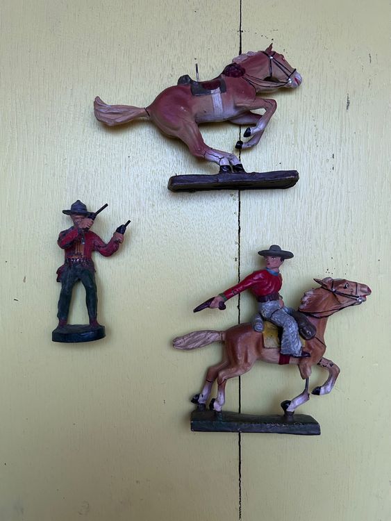 ELASTOLIN LINEOL FIGURINE Dimensions Colons Cowboy Lasso Corde Werfend