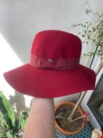 Chapeau rouge feutre femme T.M. bon état