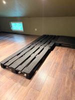Holzpaletten schwarz lackiert 6 Stk. ab 1.- 🔥