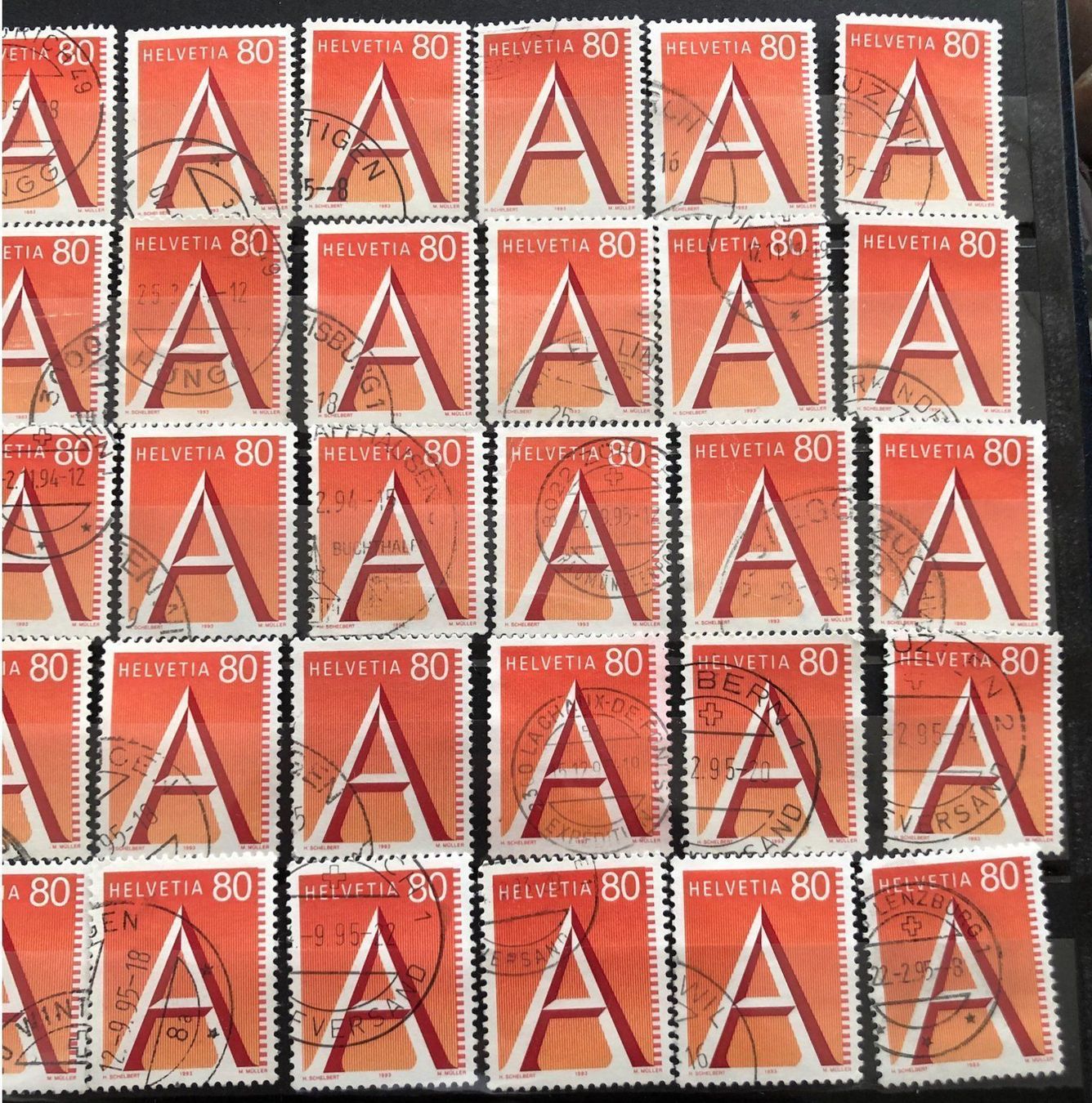 Tutti i francobolli: Nr.838 mit Stempel 40 Stück – Usato da Aarau venduto da Billa007 2