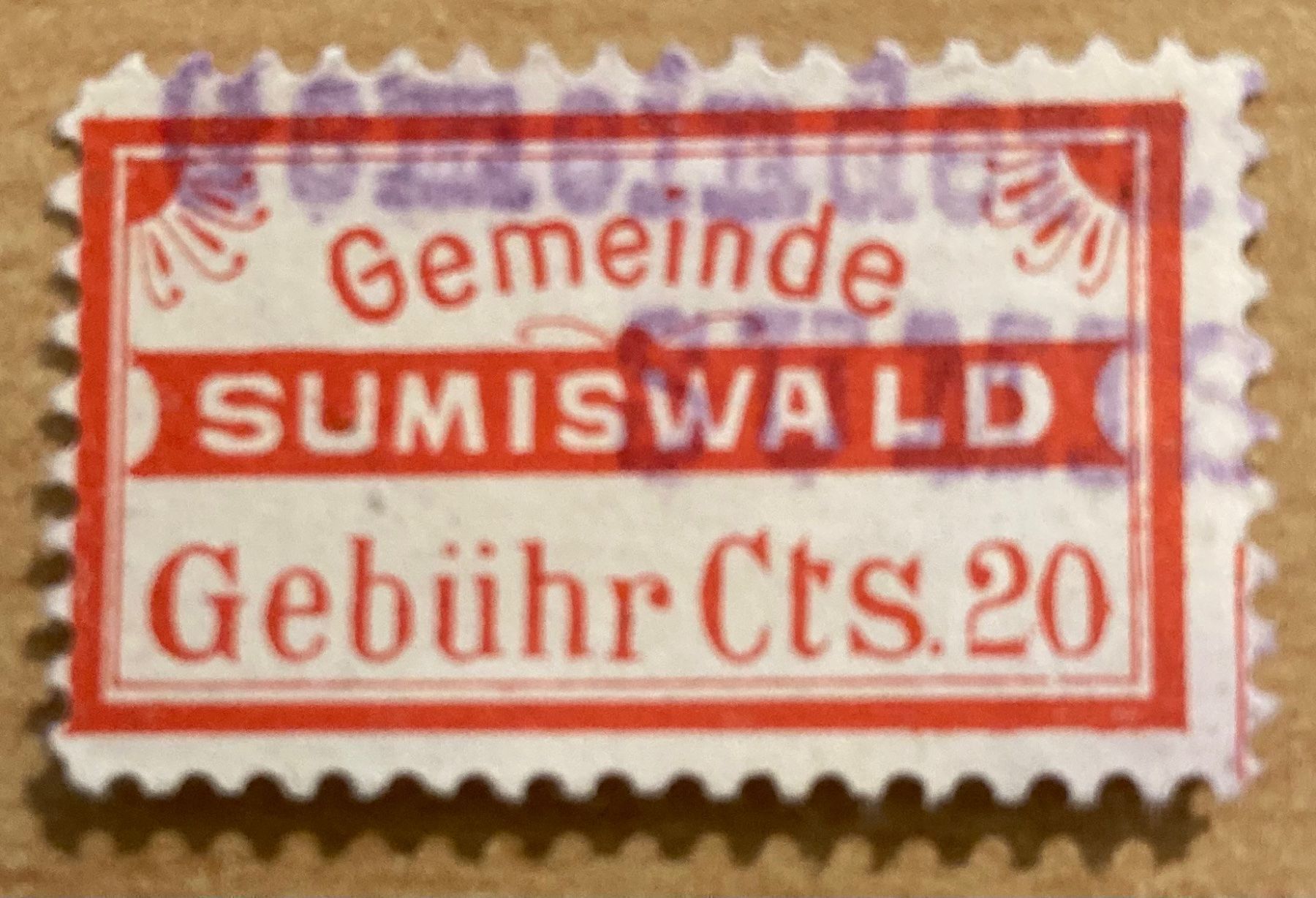 Tutti i francobolli: Fiskalmarke Sumiswald 20 Cts. – Usato da Hunzenschwil venduto da zibu88