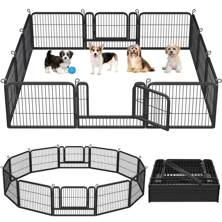 Welpenlaufstall Mit Unterlage – 107,7 X 107,7 Cm, Sicherer Gehege Für Kleine Hunde