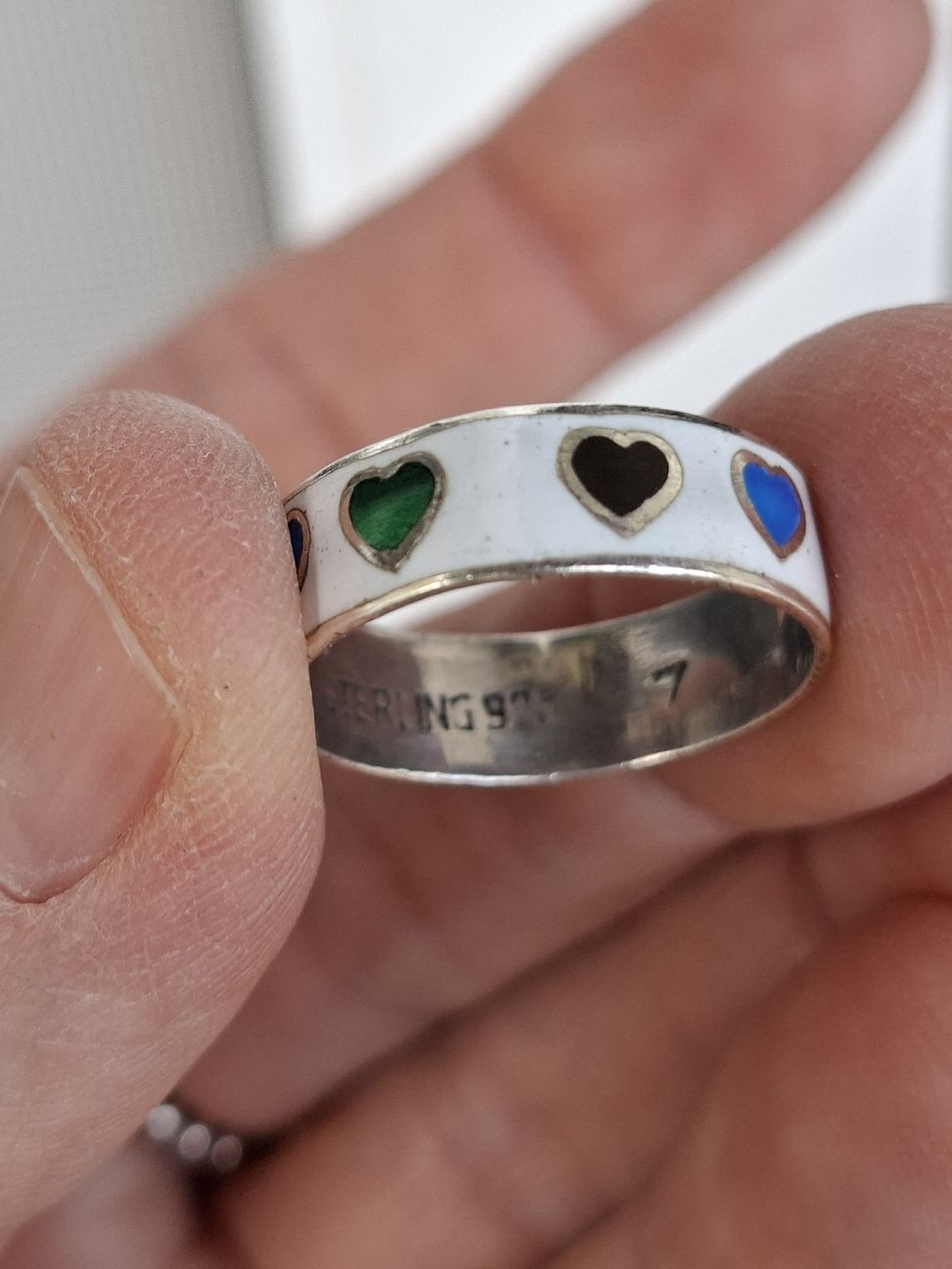 Anelli: Ring Silber 925 Gr. 54 Emaille – Usato da Remetschwil venduto da littleredboots