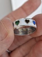 Ring Silber 925 Gr. 54 Emaille