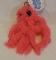 Taschen Anhänger Plüsch, Oktopus pink neu