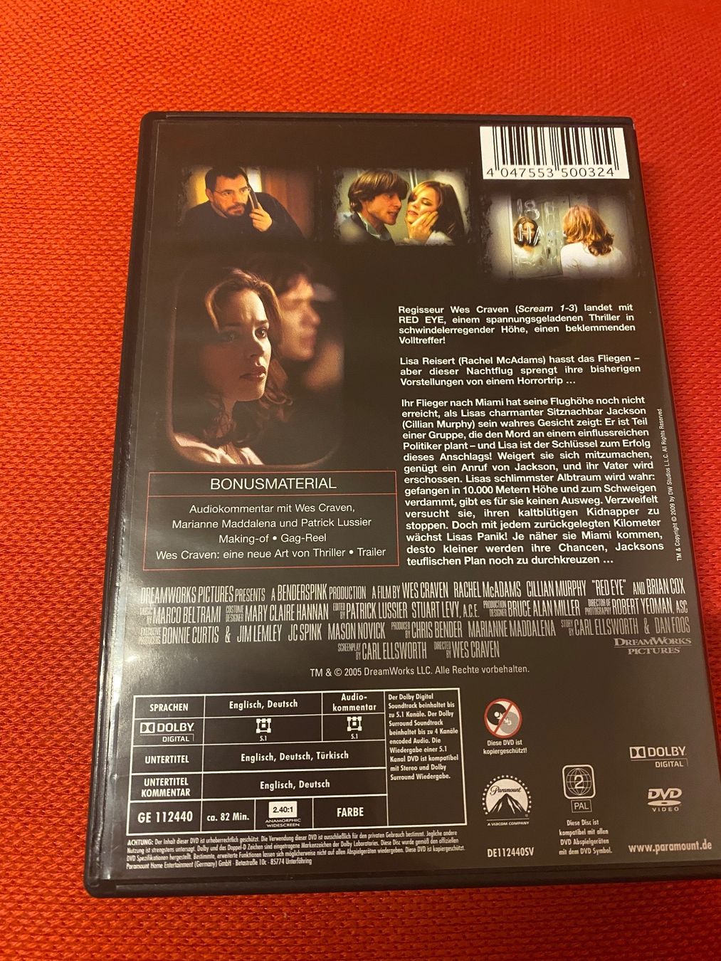 Tutti i DVDs: Red Eye – Nuovo (secondo la descrizione) da Einsiedeln venduto da Penguin_Holmes 1