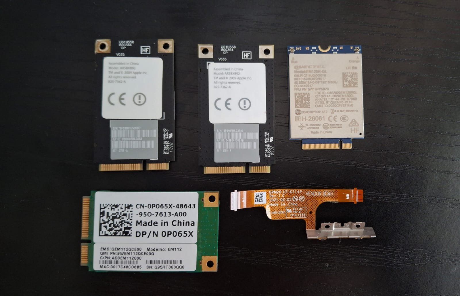 Componenti elettronici: 5x Laptop Module Set: Quectel 4G LTE, Apple Mac & Dell – Usato da Wetzikon ZH venduto da ber_d7jl