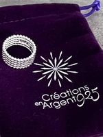 Bague Création en argent 925, taille 52